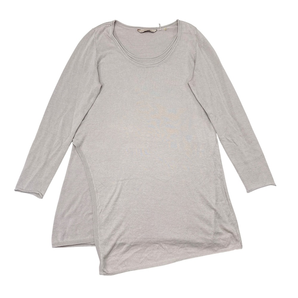 Soft Surroundings Tunic Top Size Small Gray Lagenlook Mature Minimalist Oversize